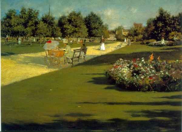 Prospect Park by Chase Impressionism A4 Photo Print