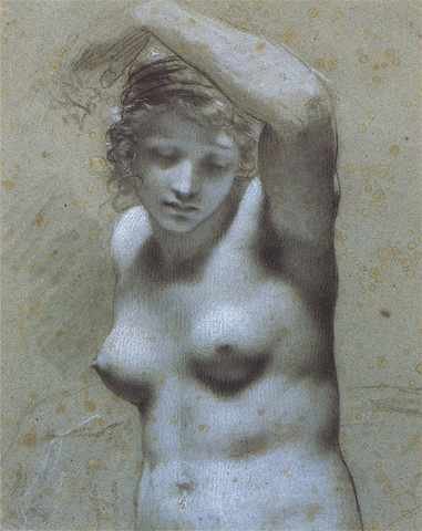 Proud Hon Pierre Paul Femme Nue En Buste A4 Photo Print