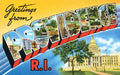 Providence Luggage Label Vintage A4 Photo Print
