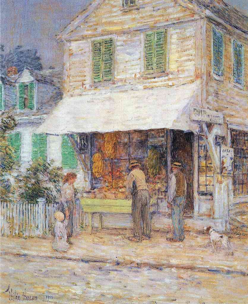 Provincial Town Hassam Impressionism American A4 Photo Print