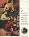 Prudential Dollhouse Cat 1950s Vintage Retro Advert Poster