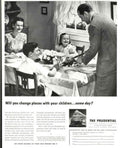 Prudential Family Dining 1950s Vintage Retro Advert Poster