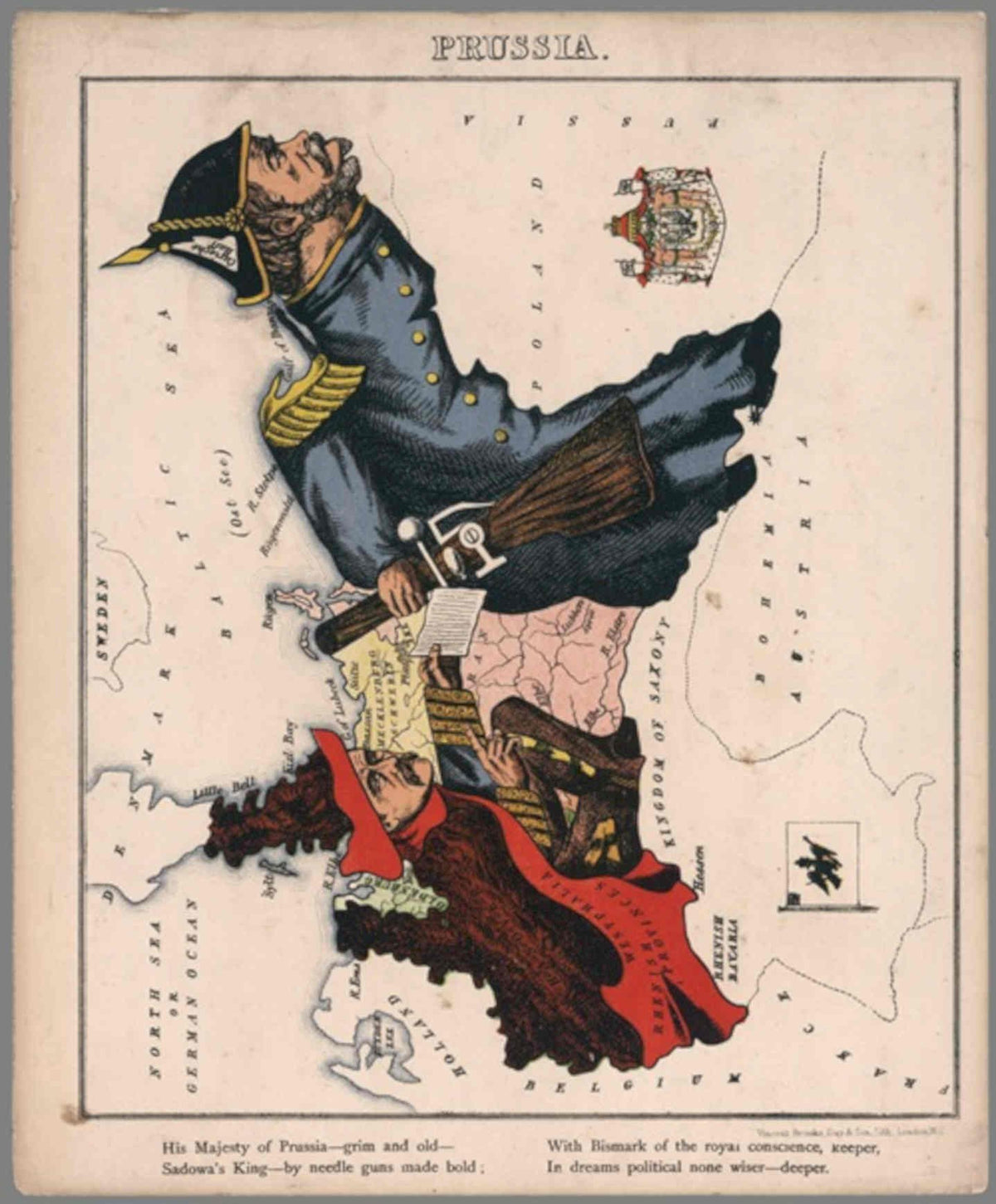 Prussia Belgium Conflict Vintage Retro Advert Poster
