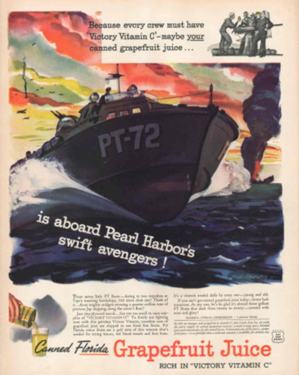 Pt 72 Grapefruit 1940s Vintage Retro Advert Poster