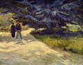 Public Garden With Couple And Blue Fir Tree 1888 A4 Photo Print