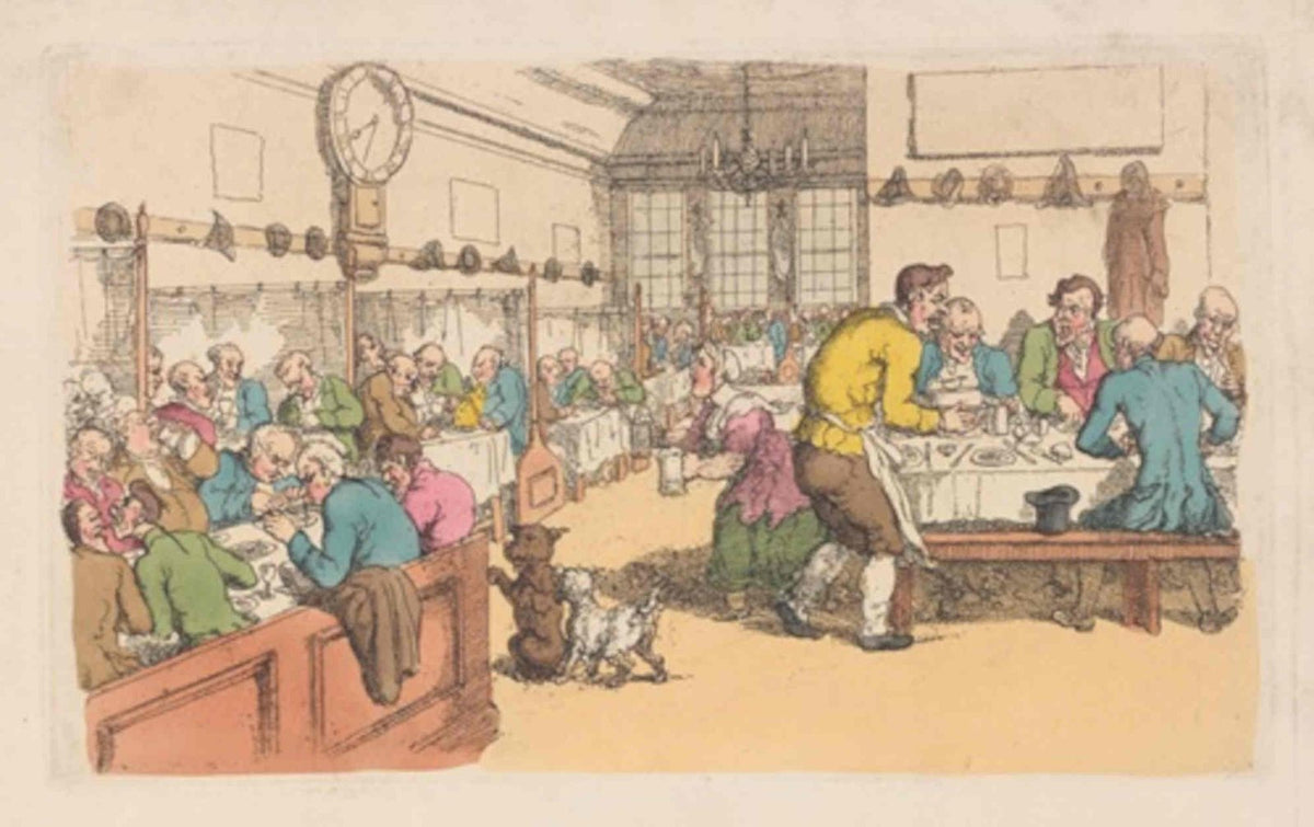 Public House Feast GB Cartoon Vintage Retro Advert Poster