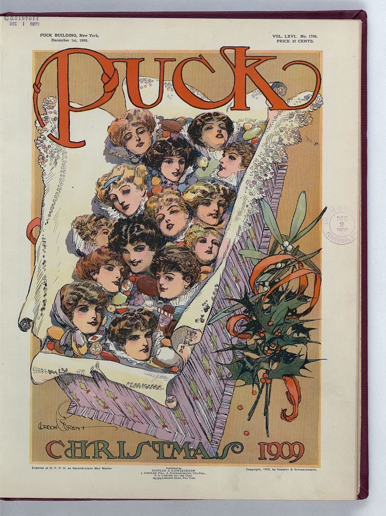 Puck Christmas 1909 PUCK A4 Photo Print