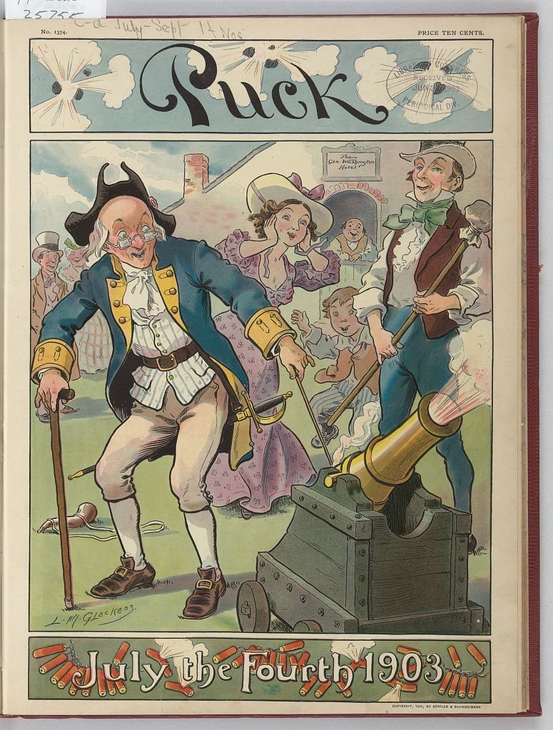 Puck July the fourth 1903 PUCK A4 Photo Print