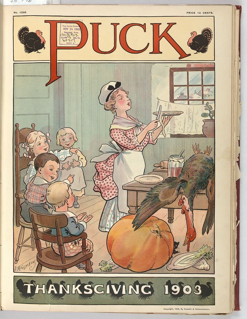 Puck Thanksgiving 1903 PUCK A4 Photo Print
