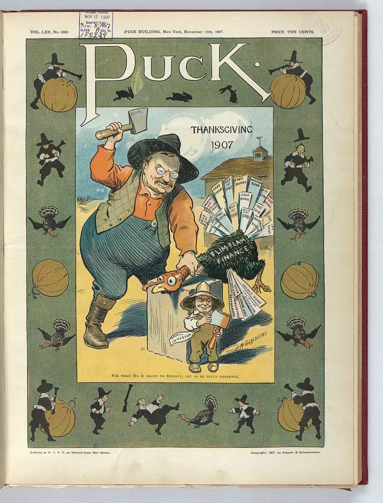 Puck Thanksgiving 1907 PUCK A4 Photo Print