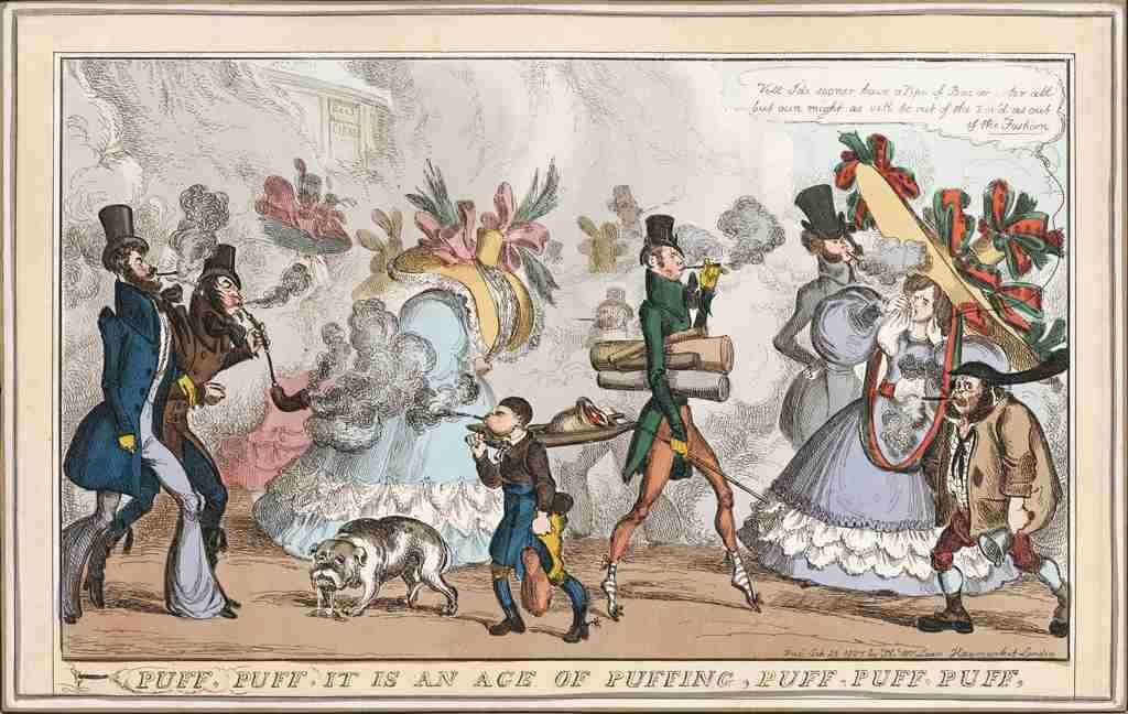 Puff 1827 Cartoon Joke 001 Vintage A4 Photo Print