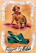 Pug Shoe Fuggies 1940s Vintage Retro Advert Poster