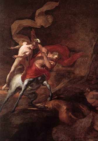 Puget The Education Of Achilles By Chiron A4 Photo Print