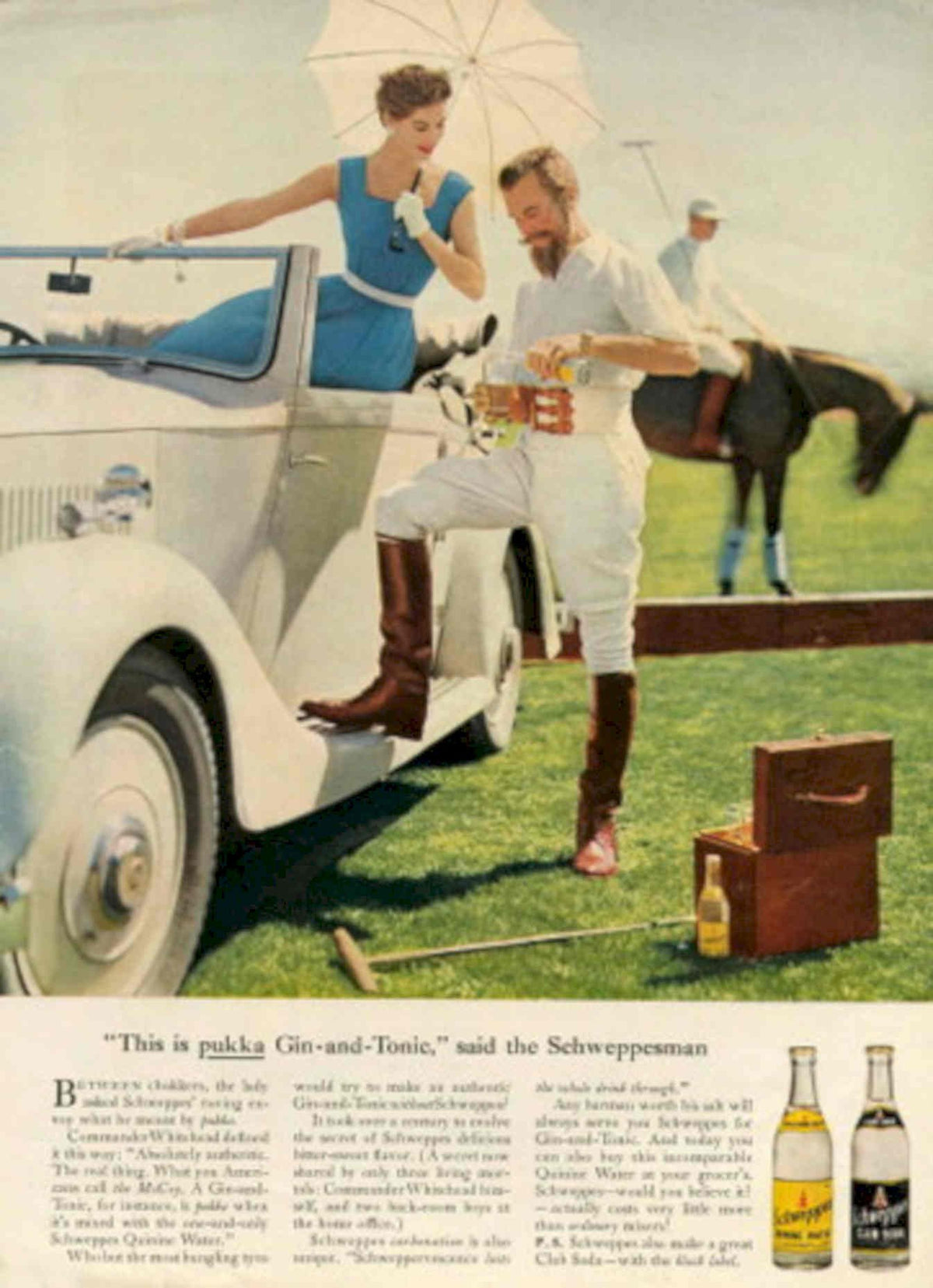 Pukka Gin Tonic 1950s Vintage Retro Advert Poster