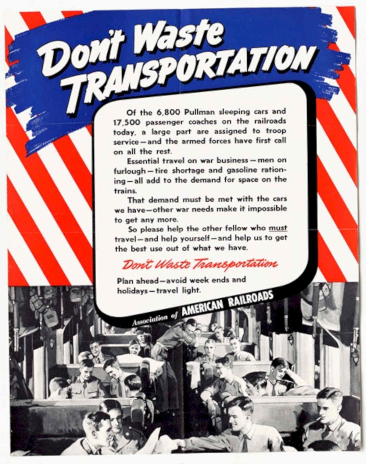 Pullman Women Railroad American World War II Advert Poster