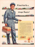 Pure Pak Milk 1940s Vintage Retro Advert Poster