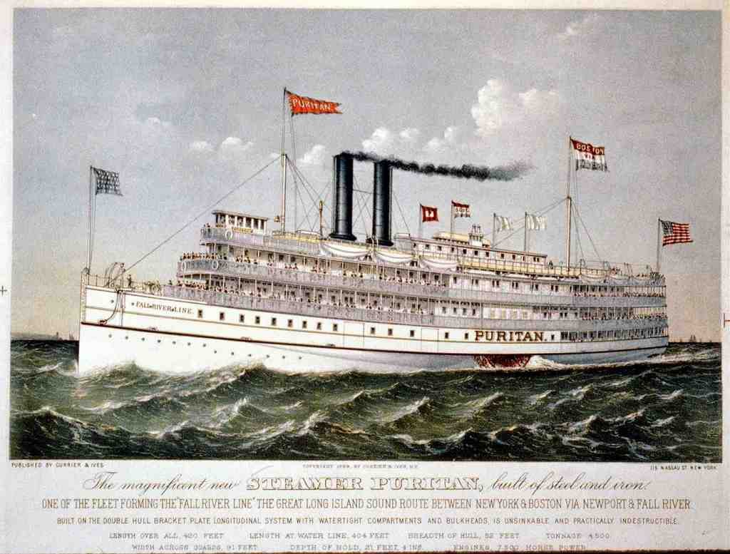 Puritan 2 Ship Vintage A4 Photo Print