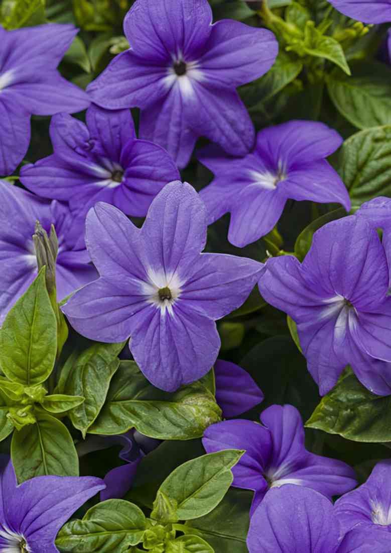 Purple Browalia A4 Photo Print