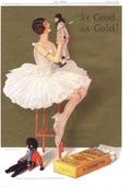 Push Ballerina Cigarettes 1930s Vintage Retro Advert Poster