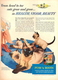 Puss N Boots 1 1950s Vintage Retro Advert Poster