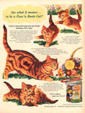 Puss N Boots 3 1950s Vintage Retro Advert Poster
