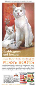 Puss N Boots Vintage Retro Advert Poster A4 Photo Print