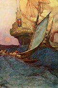 Pyle Howard Book of Pirates 1921 An attack on a galleon A4 Photo Print
