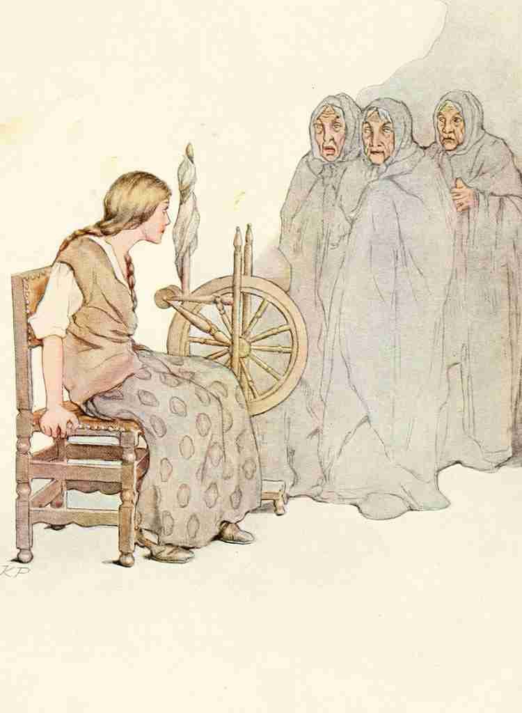 Pyle Katharine 1918 The Three Spinners A4 Photo Print