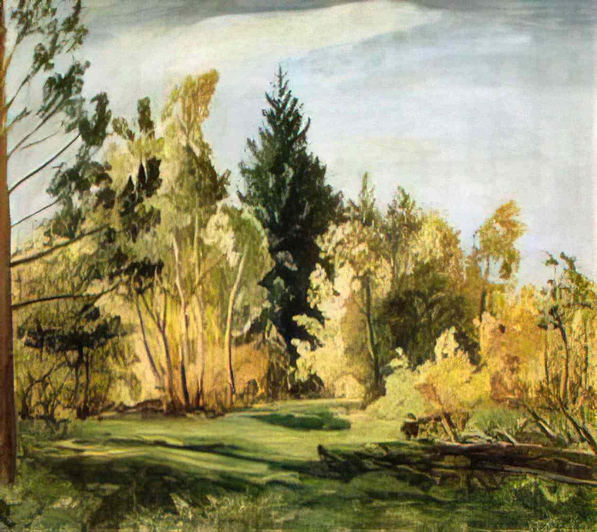 Pyotr Konchalovsky a ray of sunlight the forest 1930 Art A4 Photo Print