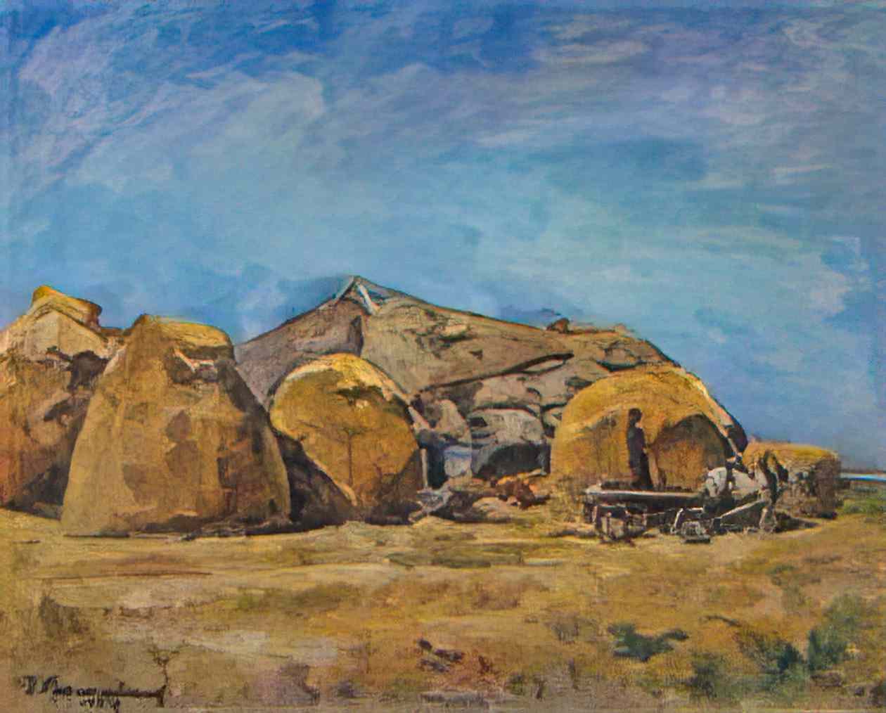 Pyotr Konchalovsky at the barn 1926 Art A4 Photo Print