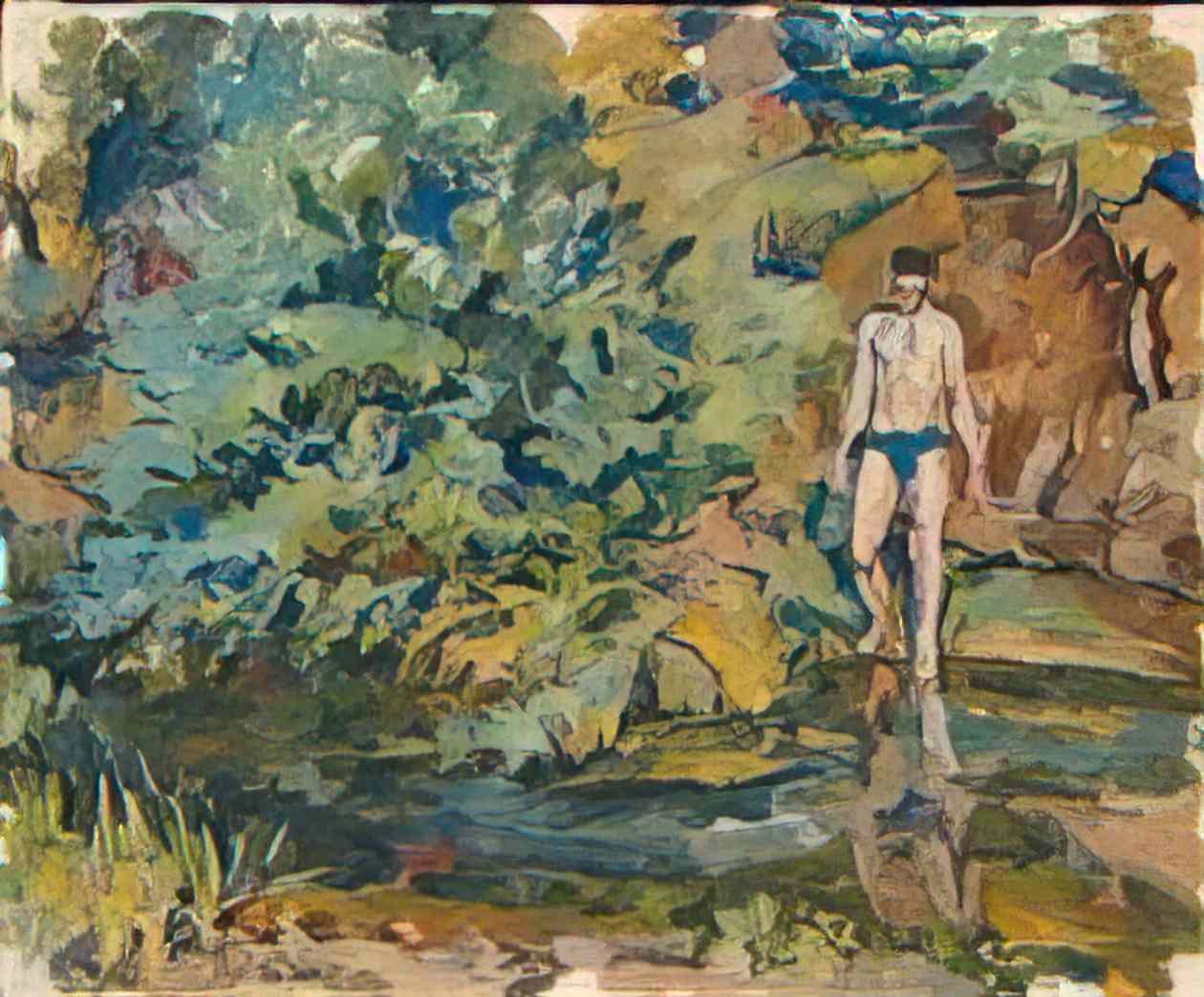 Pyotr Konchalovsky bathing boy 1928 Art A4 Photo Print