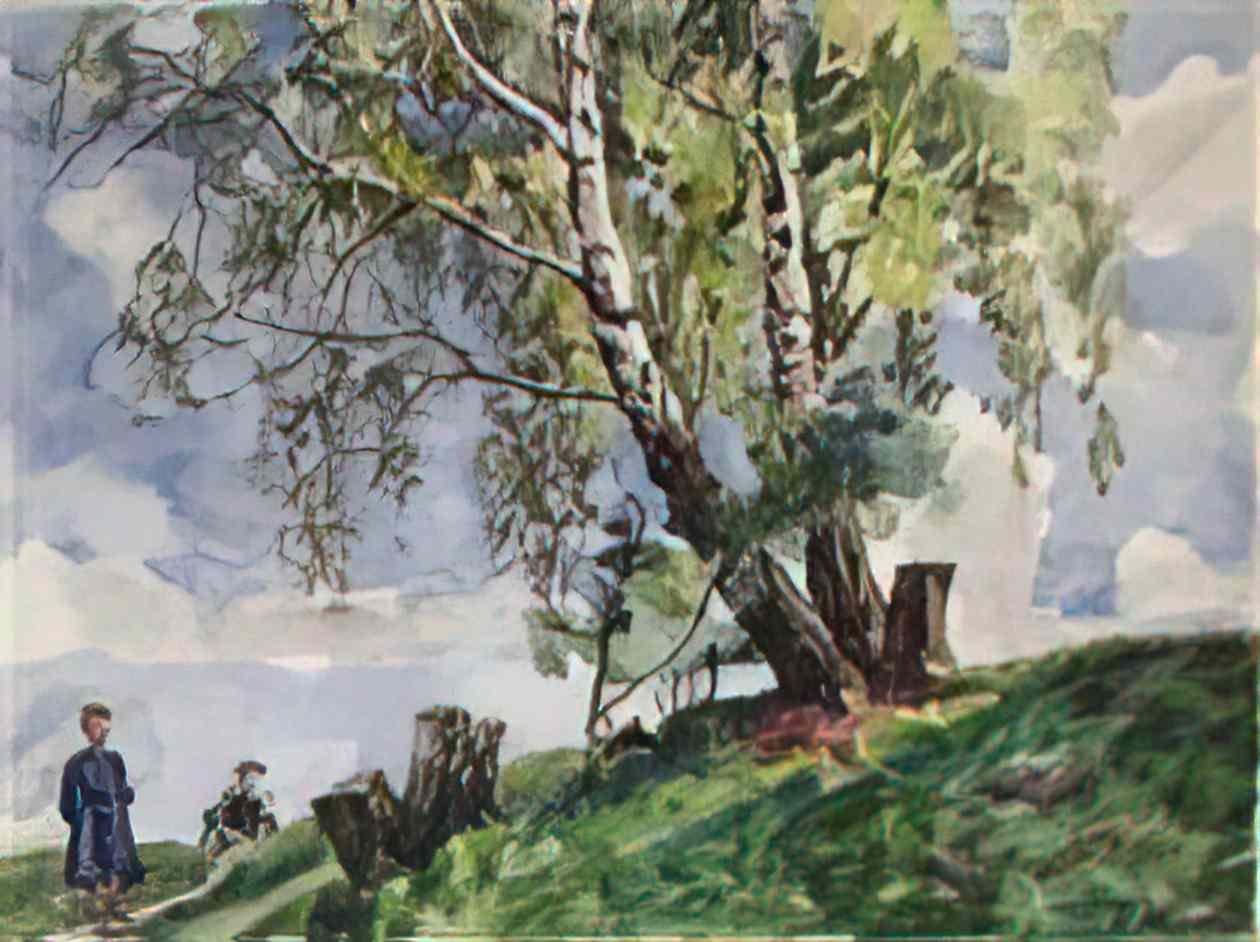 Pyotr Konchalovsky birches in the knobs 1941 Art A4 Photo Print