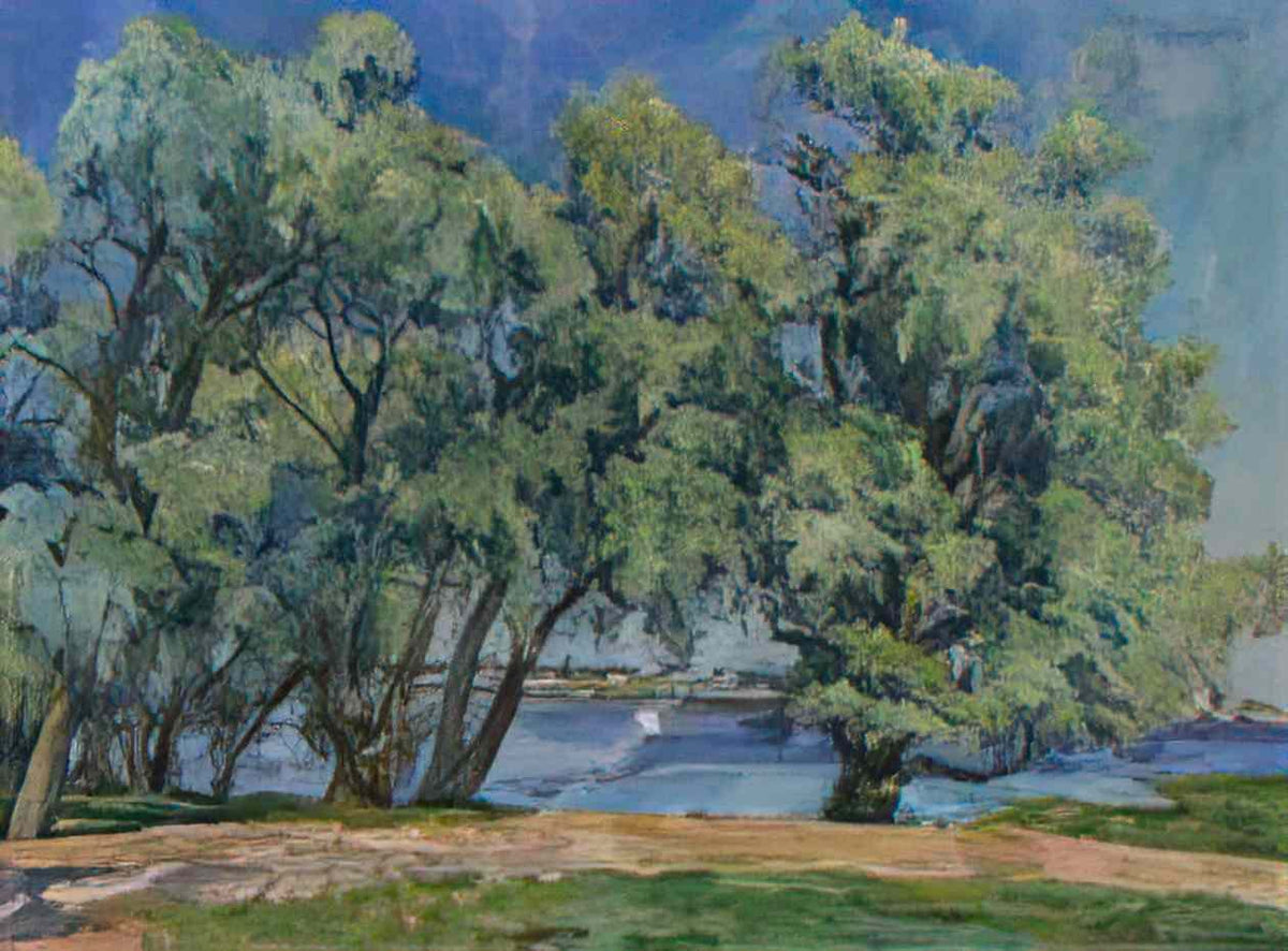 Pyotr Konchalovsky blue willows 1926 Art A4 Photo Print