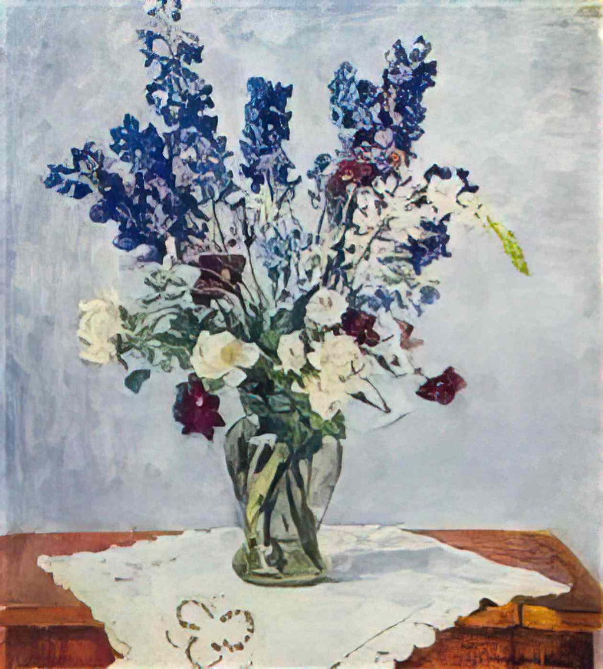 Pyotr Konchalovsky delphinium and rose Art A4 Photo Print