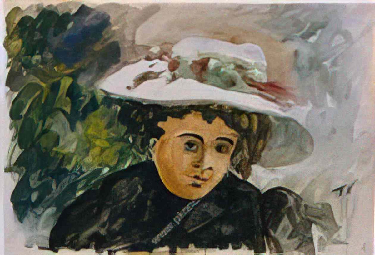 Pyotr Konchalovsky female portrait voronova study 1898 Art A4 Photo Print