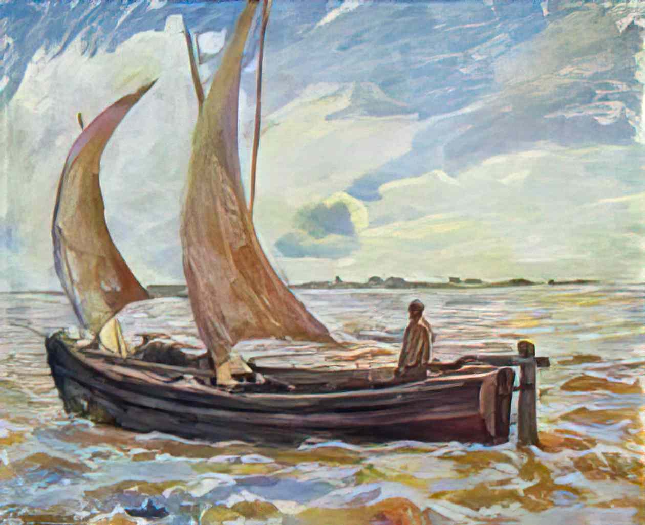 Pyotr Konchalovsky fisherman s landscape Art A4 Photo Print