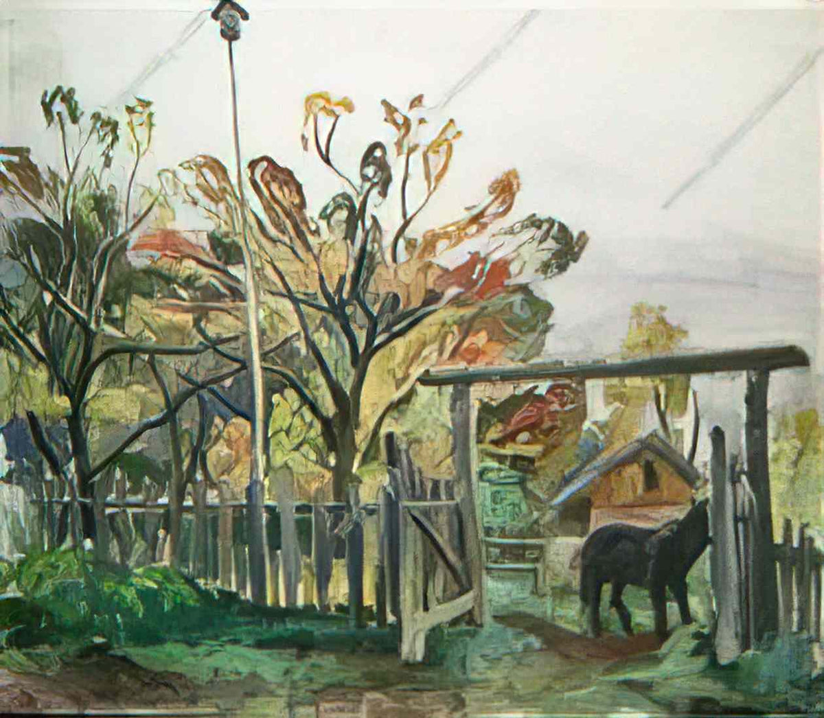 Pyotr Konchalovsky horse at the gate 1930 Art A4 Photo Print
