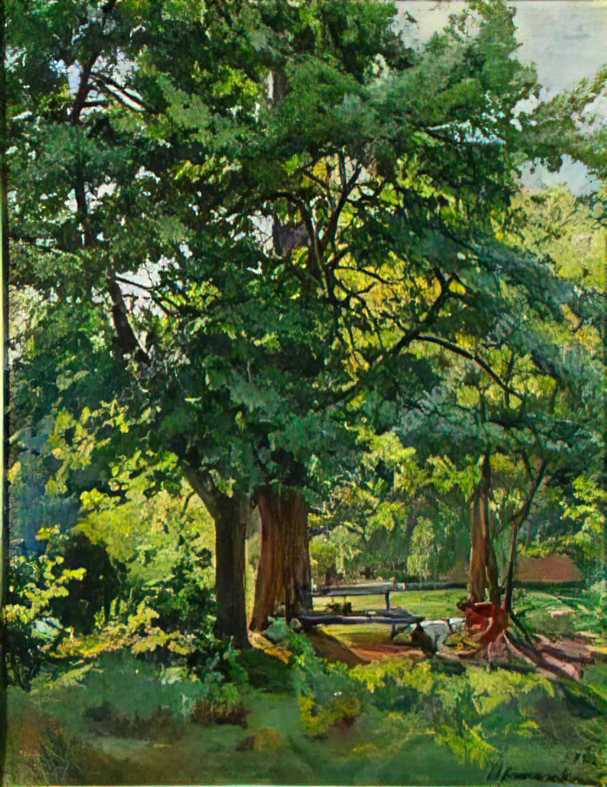 Pyotr Konchalovsky in the park 1940 Art A4 Photo Print