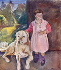 Pyotr Konchalovsky katya with a dog Art A4 Photo Print