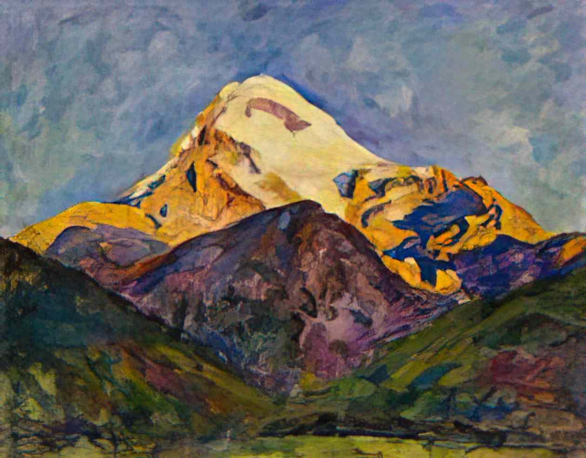 Pyotr Konchalovsky kazbek early morning 5 00 am 1927 Art A4 Photo Print