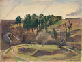 Pyotr Konchalovsky landscape with the railway 1935 Art A4 Photo Print