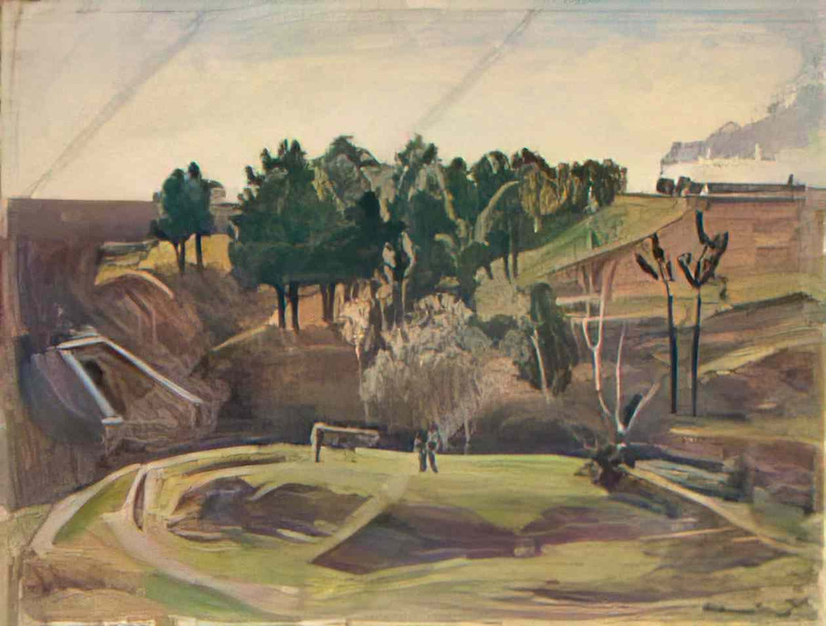 Pyotr Konchalovsky landscape with the railway 1935 Art A4 Photo Print