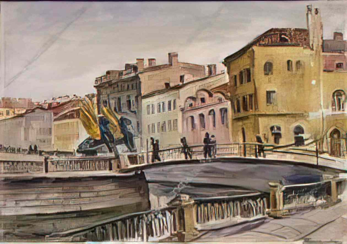 Pyotr Konchalovsky leningrad lions bridge 1931 Art A4 Photo Print