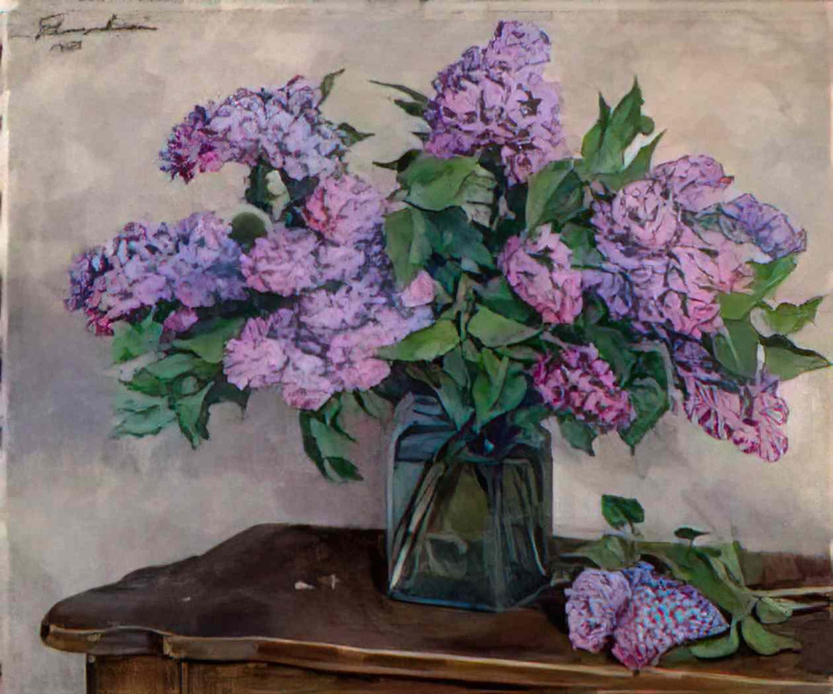 Pyotr Konchalovsky lilac 1951 Art A4 Photo Print