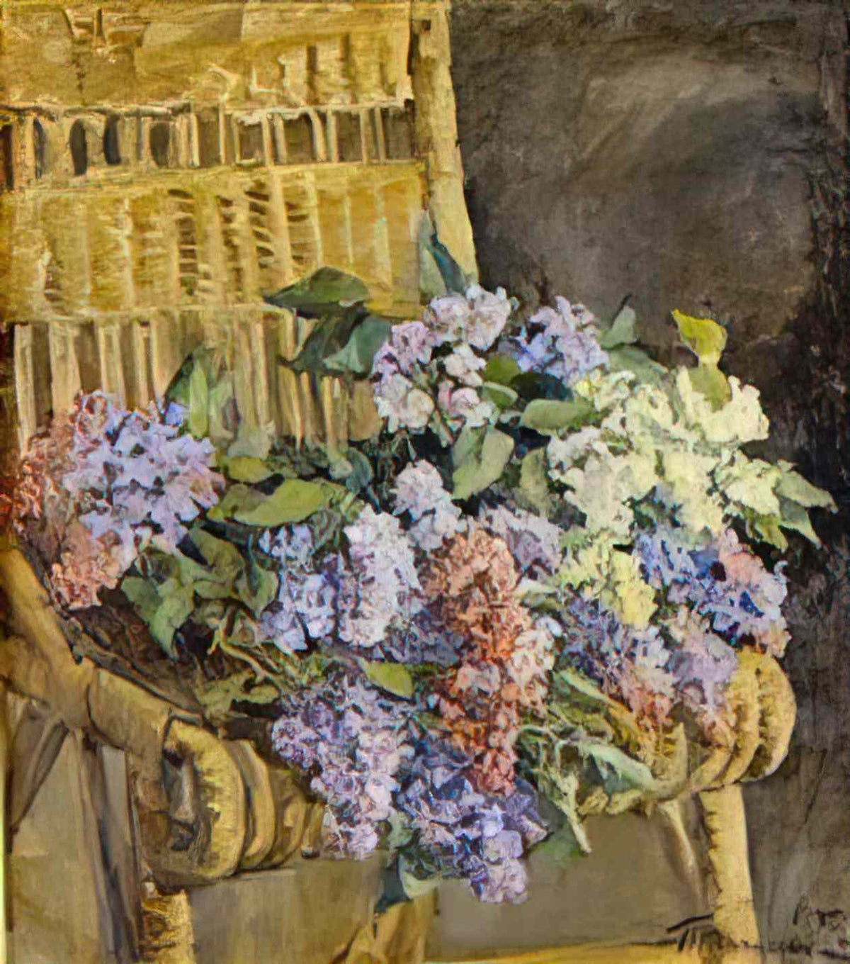 Pyotr Konchalovsky lilac in the wicker chair 1945 Art A4 Photo Print