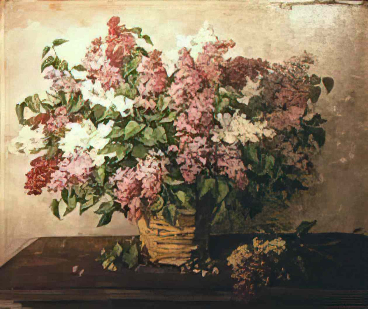 Pyotr Konchalovsky lilacs in a basket Art A4 Photo Print