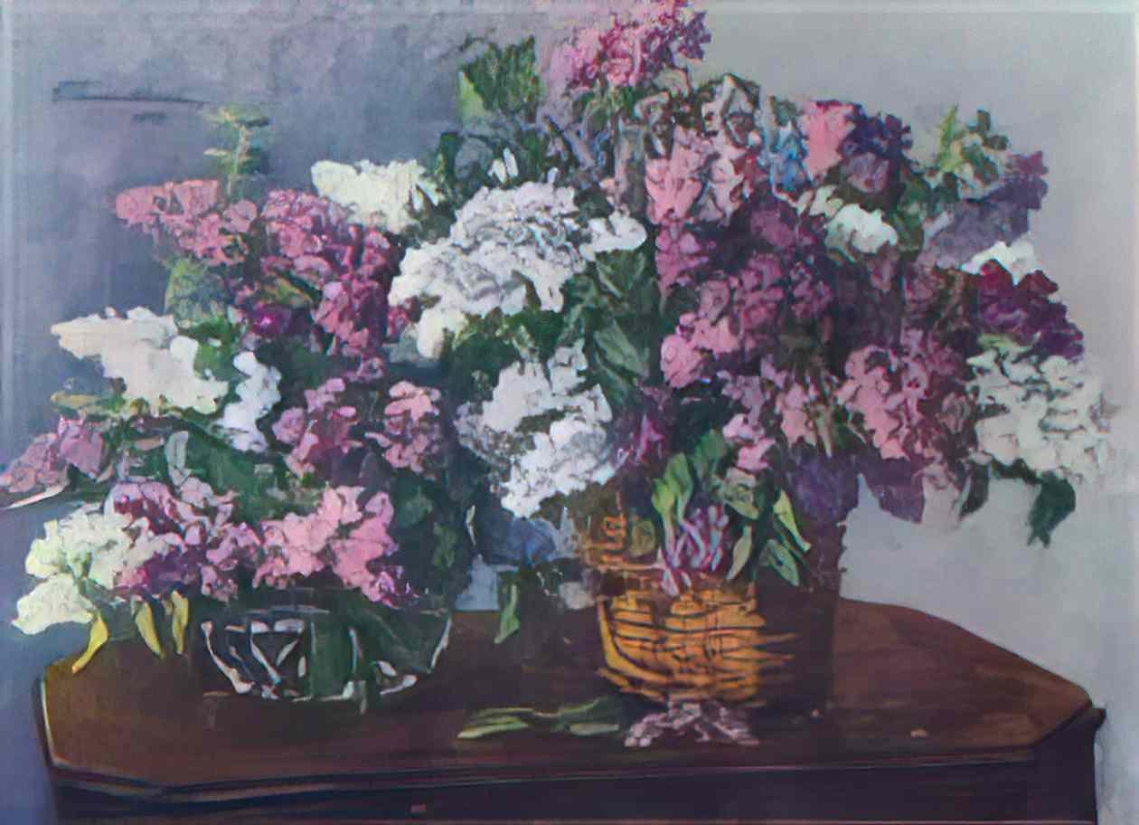 Pyotr Konchalovsky lilacs in braids 1952 Art A4 Photo Print