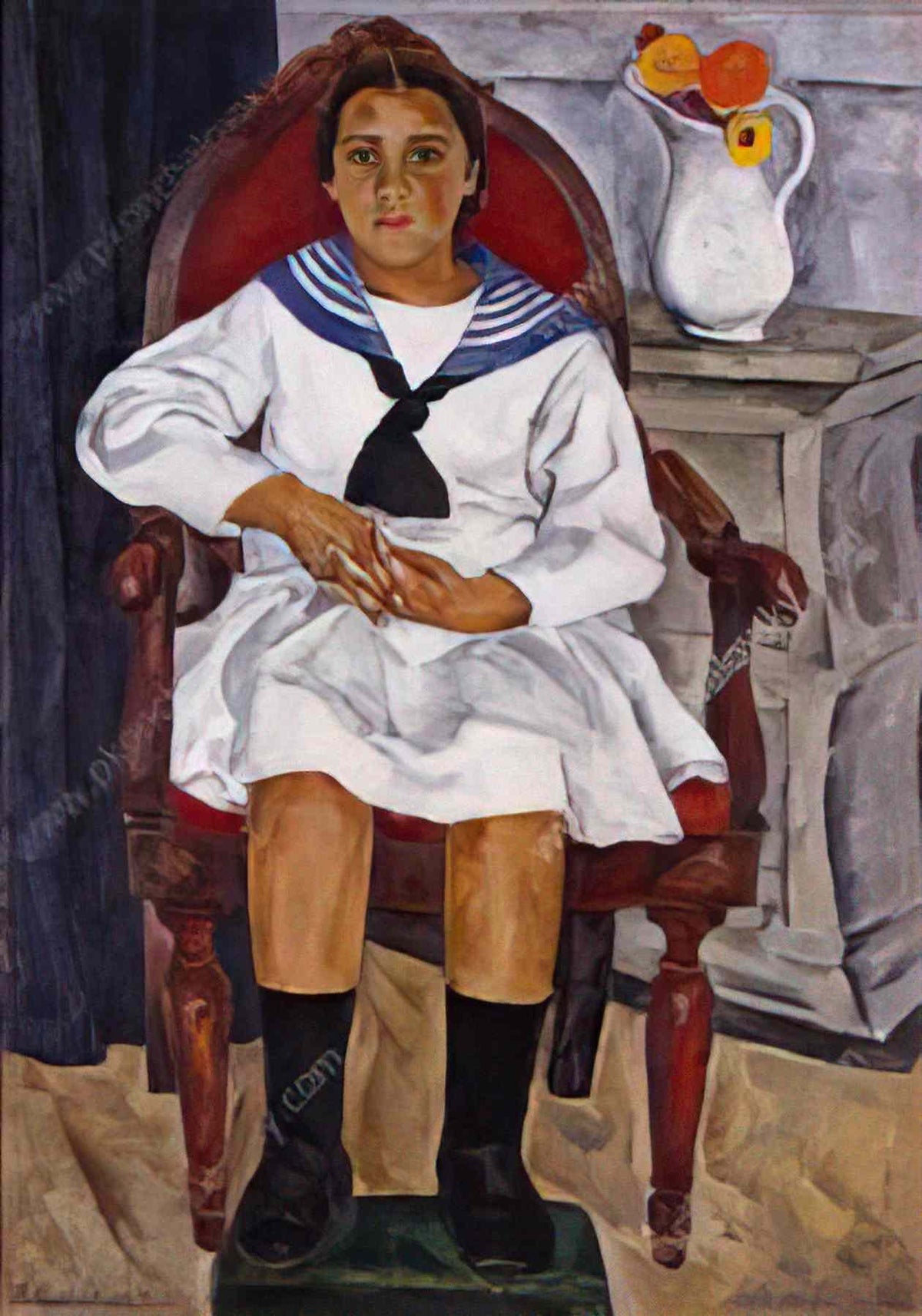 Pyotr Konchalovsky natasha in a chair 1915 Art A4 Photo Print