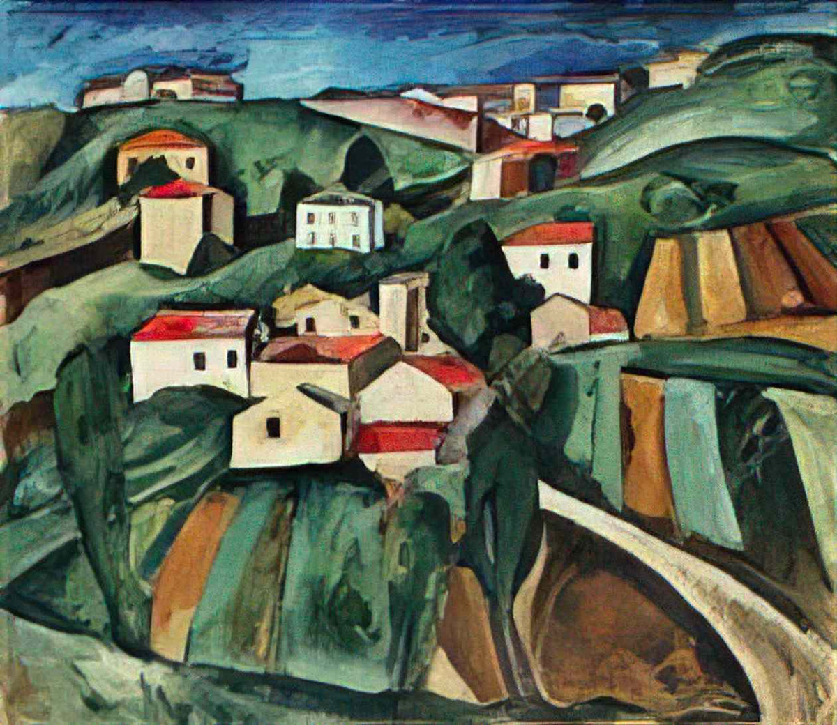 Pyotr Konchalovsky near siena 1912 Art A4 Photo Print