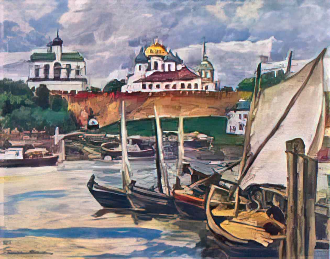 Pyotr Konchalovsky novgorod detinets 1925 Art A4 Photo Print